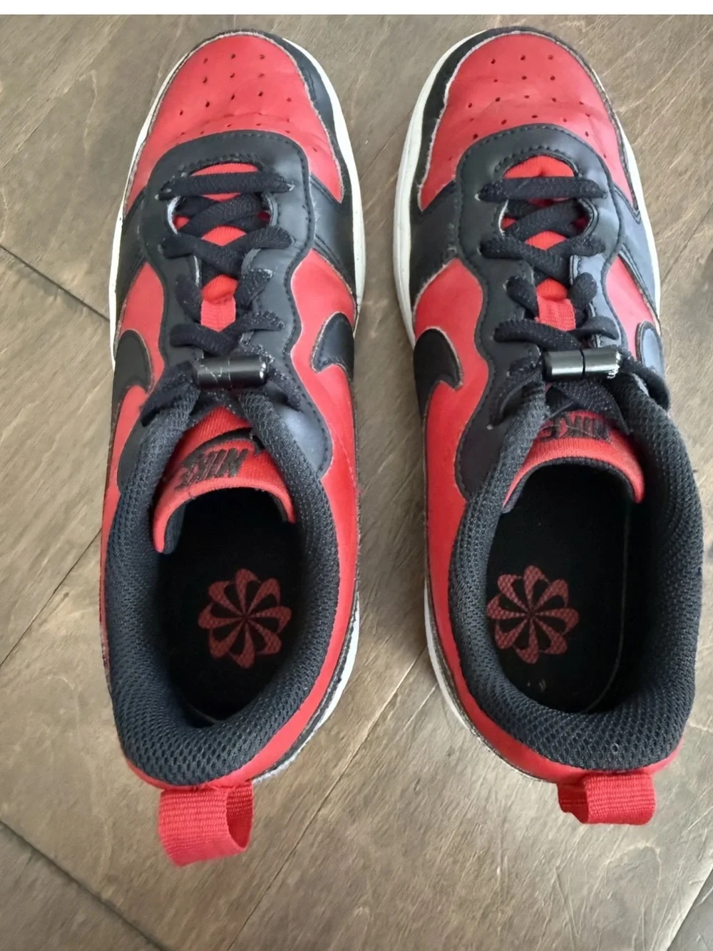 Nike Court Borough Low Recraft Red/Black Sneakers Size 6Youth/Womens 7.5